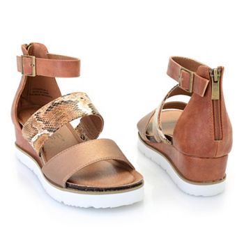 752-412 Corkys Livingston Ankle Strap Platform Wedges - 752-412