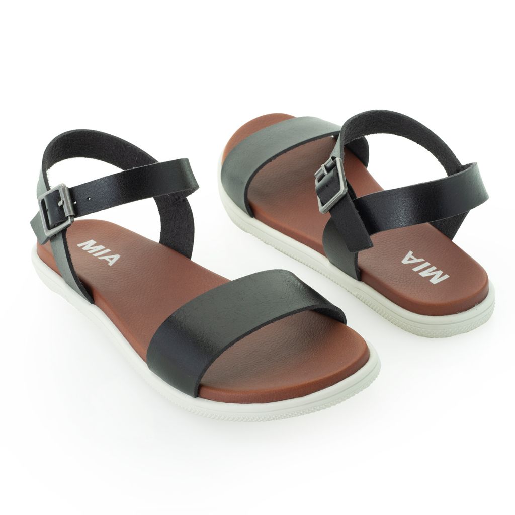 MIA Yamille Buckle Detailed Strappy Sandals on sale at shophq 752 682