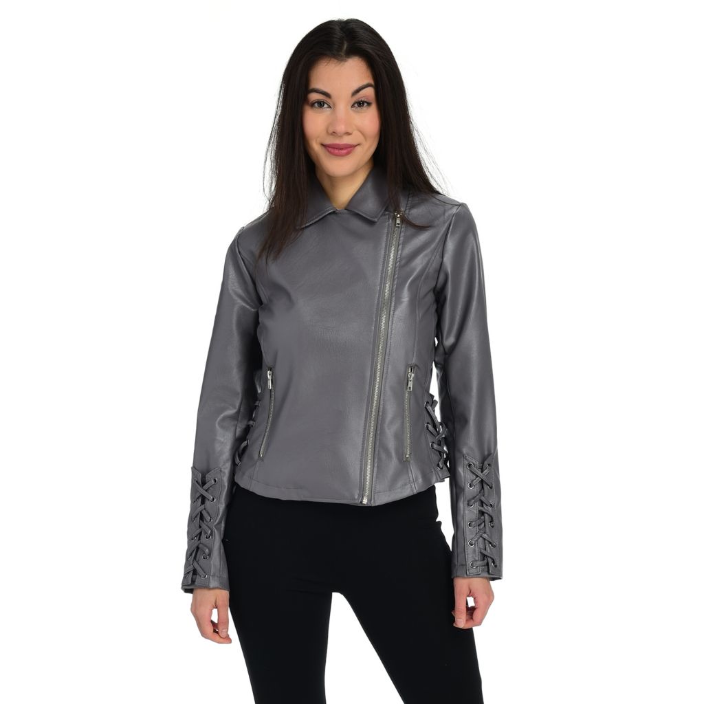 Harlequin Sleeve Leather Jacket - Ready to Wear