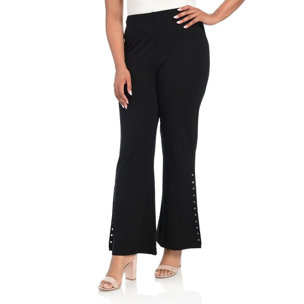 Stud & Slit Hem Leggings