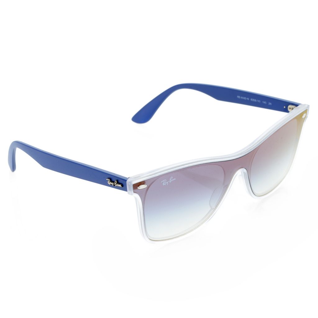 Ray Ban Unisex 41mm Transparent Blue Wayfarer Frame Sunglasses Shophq