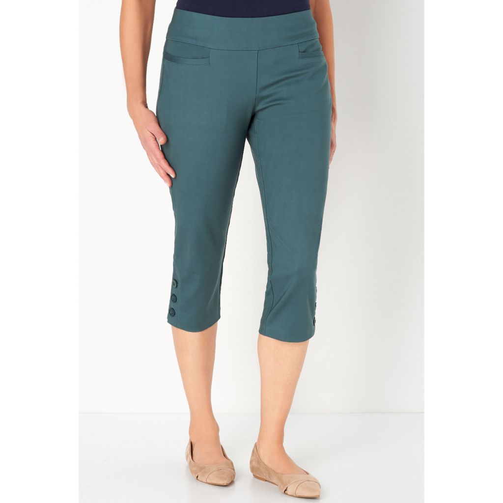 C&B Pull-on Signature Slimming Stretch Button Petite Ankle Pant