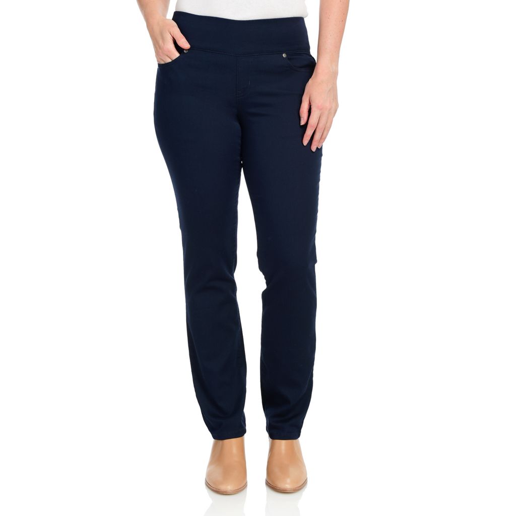 Buy Blue Cotton Stretch Pull Up Pants - Pants For Women