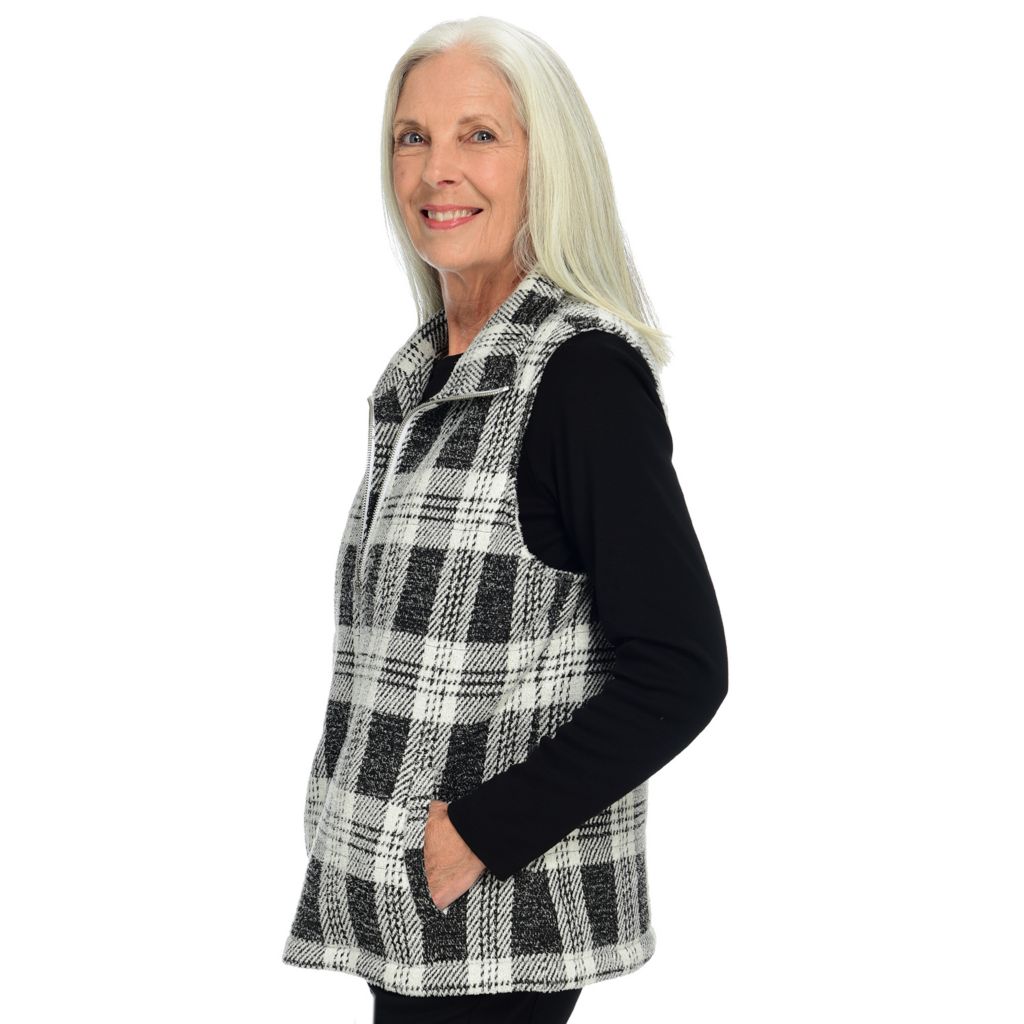 Plus size plaid on sale vests