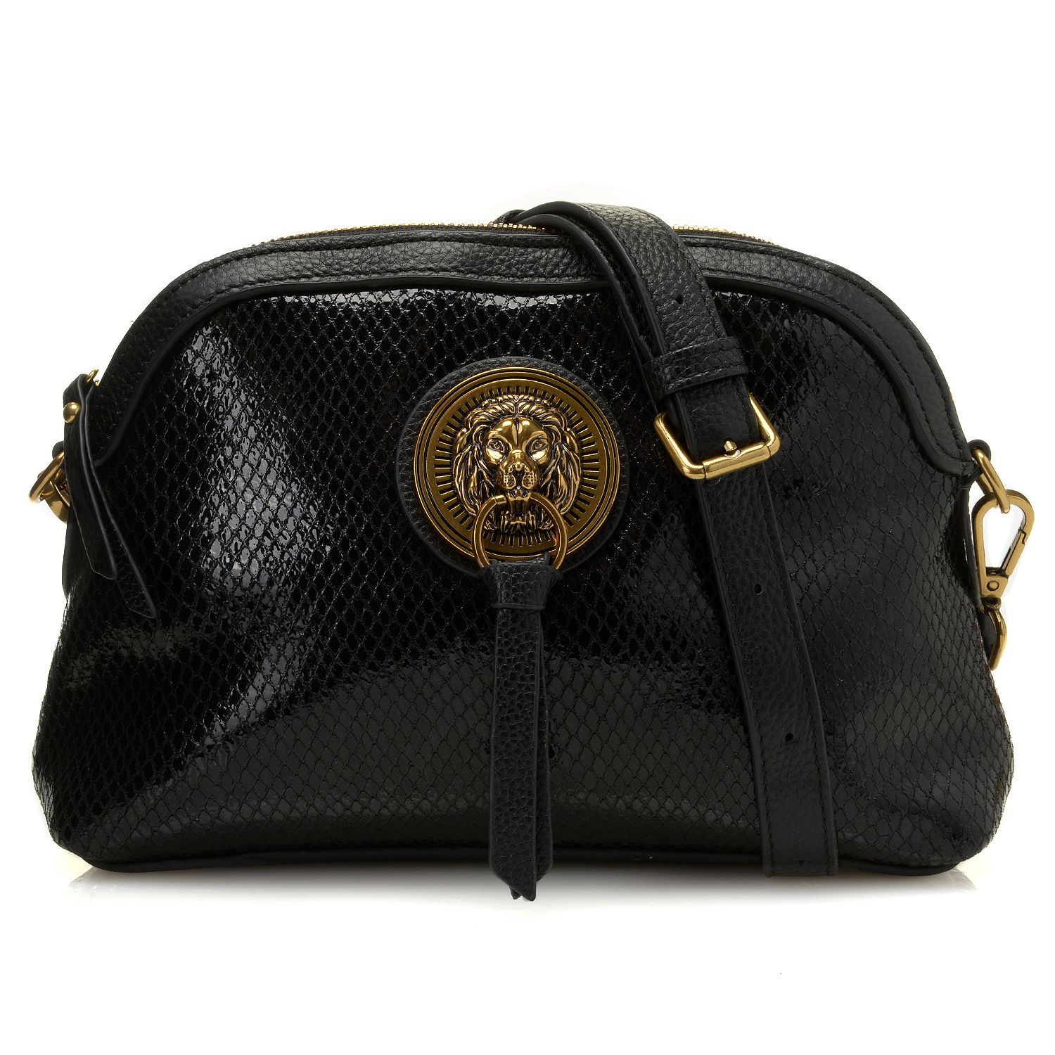 Sharif Python Leather Statement Chain Adjustable Strap