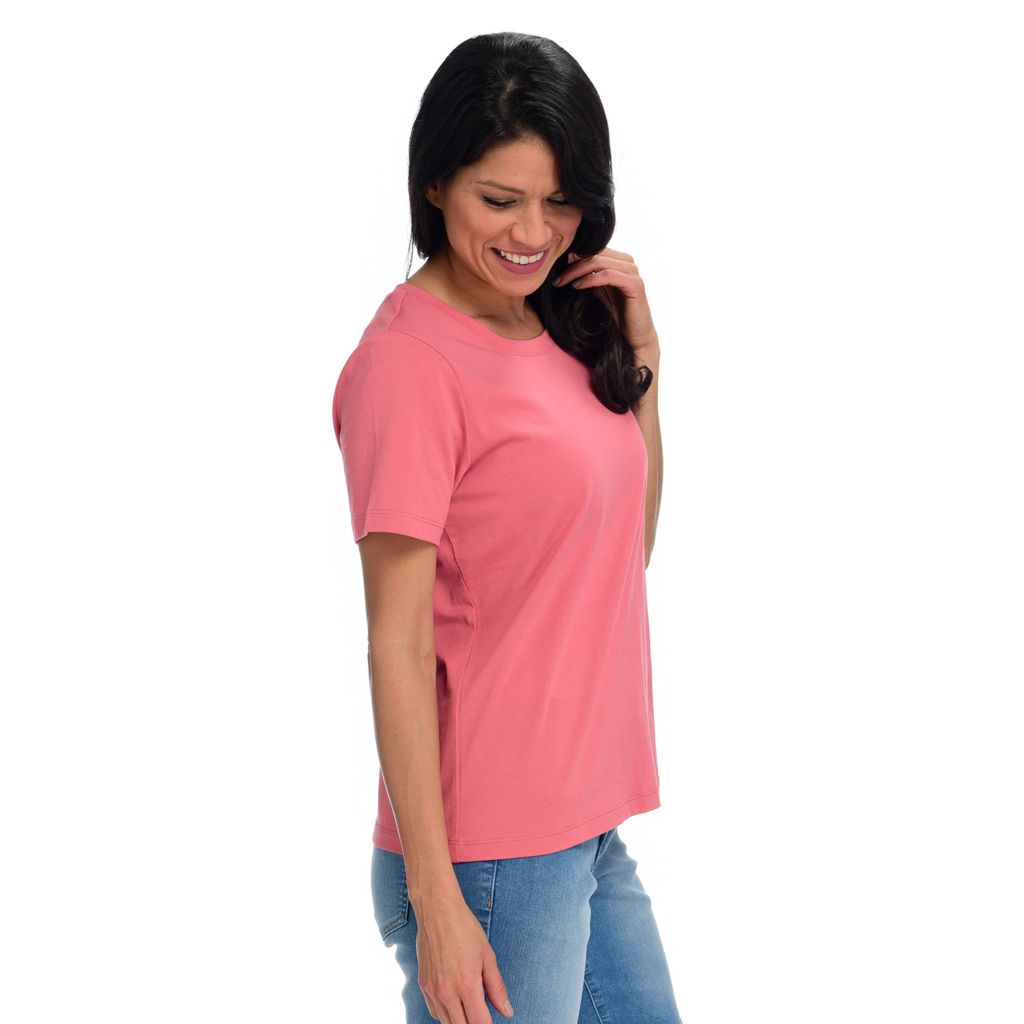 Christopher & Banks - C&B Short Sleeve Scoop Neck Perfect Tee - ShopHQ