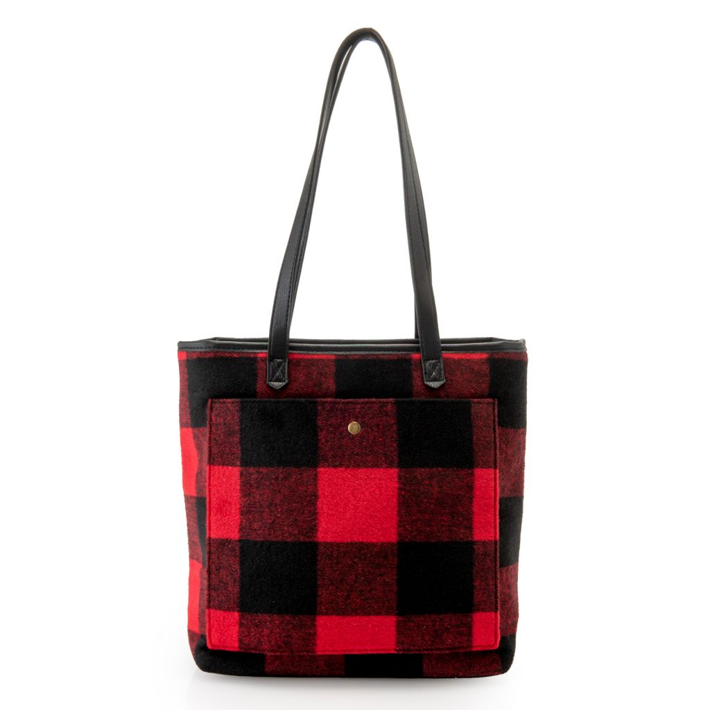 Christopher Banks C B Buffalo Plaid Tote Bag ShopHQ