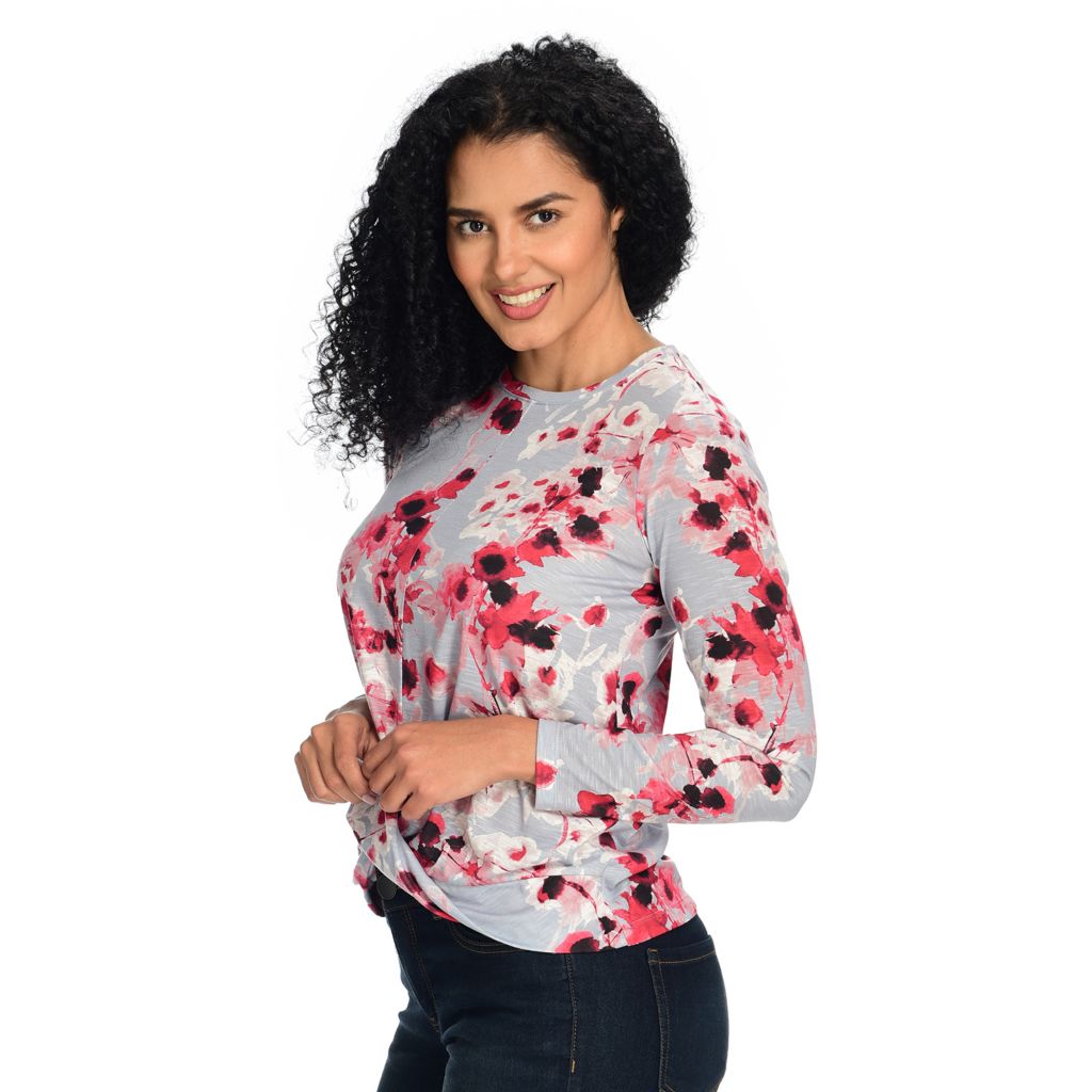 Christopher & Banks - C&B Long Sleeve Twist Front Top - ShopHQ