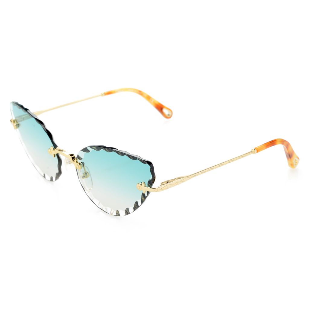 Sunglasses, Scalloped Edge Cat Eye Sunglasses
