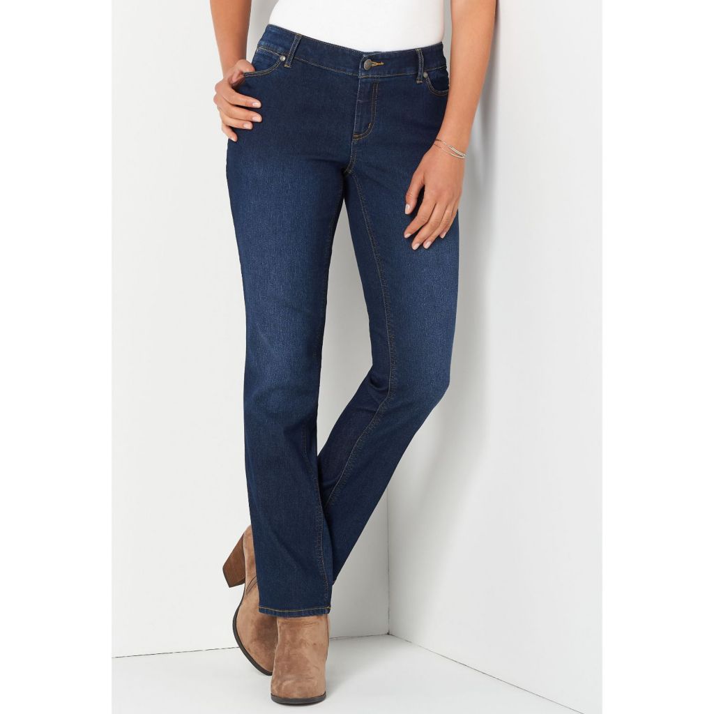 Christopher & Banks - C&B Signature Slimming Straight Leg Denim Trouser -  ShopHQ