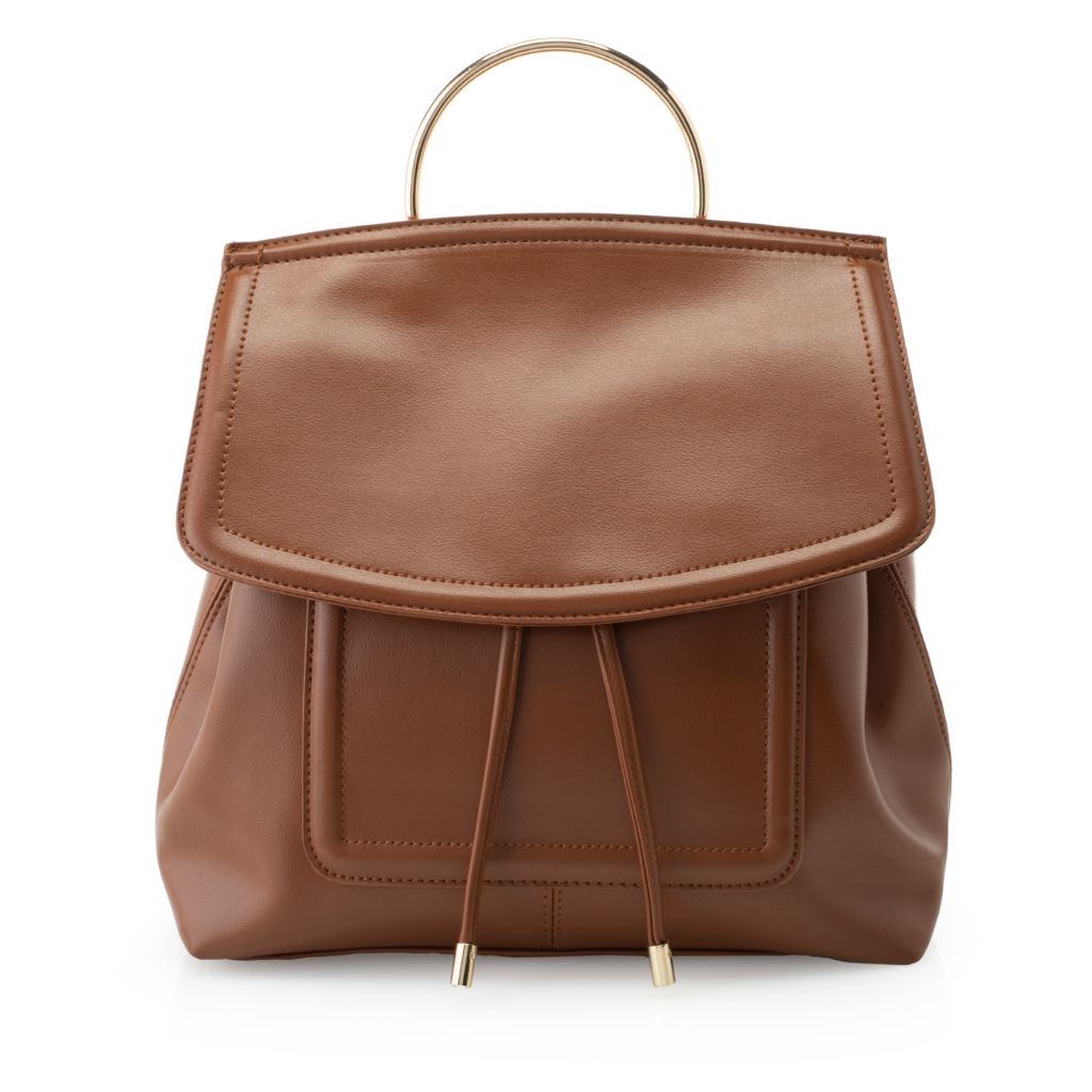 Kate & Mallory® Faux Leather Front Flap Backpack w/ Top Handle