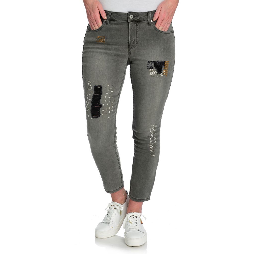 2 4 8 18W NEW Indigo Thread Co Stretch Five-Pocket Slim Leg Full-Length Jeans 