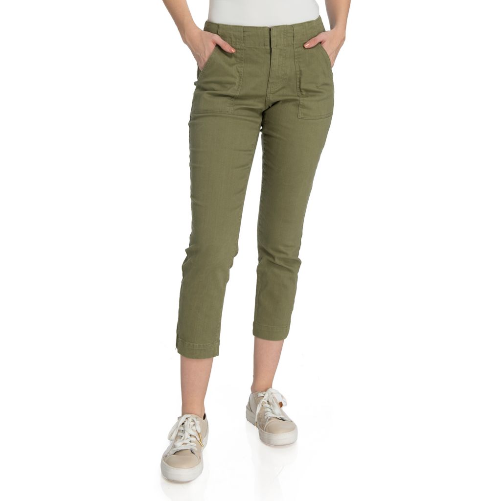 Christopher & Banks - One World Twill or Denim Elastic Waist 5-Pocket  Cropped Pull-on Pants - ShopHQ