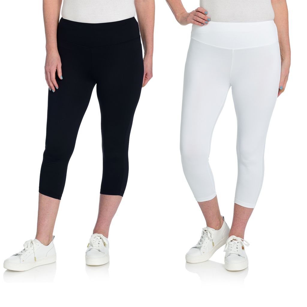 OSO Casuals®, Stretch Knit, Wide Waistband, Ankle-Length, Leggings
