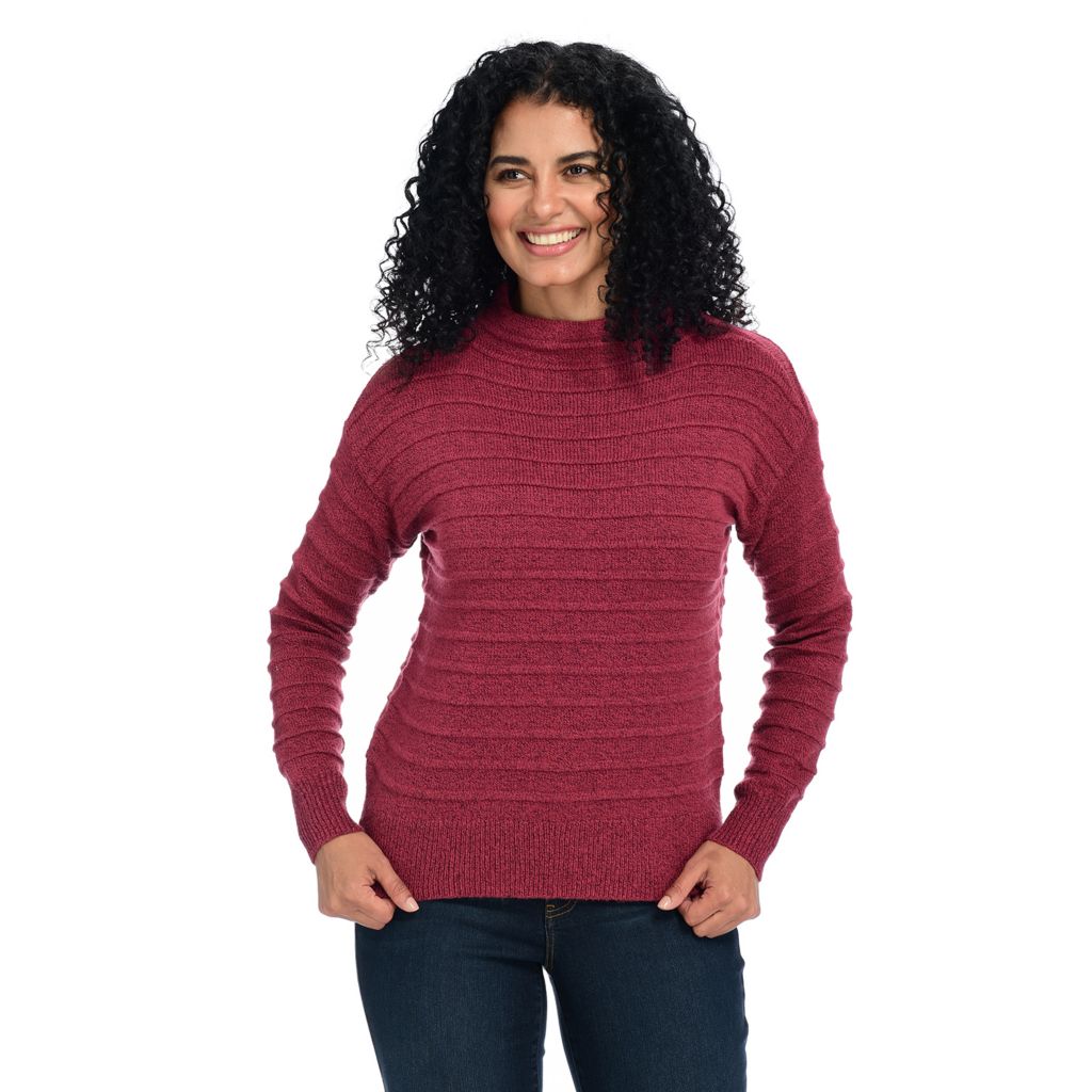 C&B , Ottoman Rib , Mock Neck Pullover , Sweater