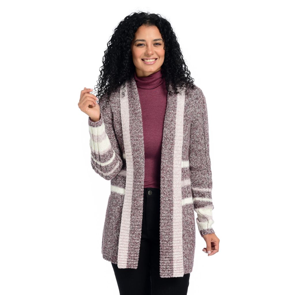 Grey striped outlet cardigan