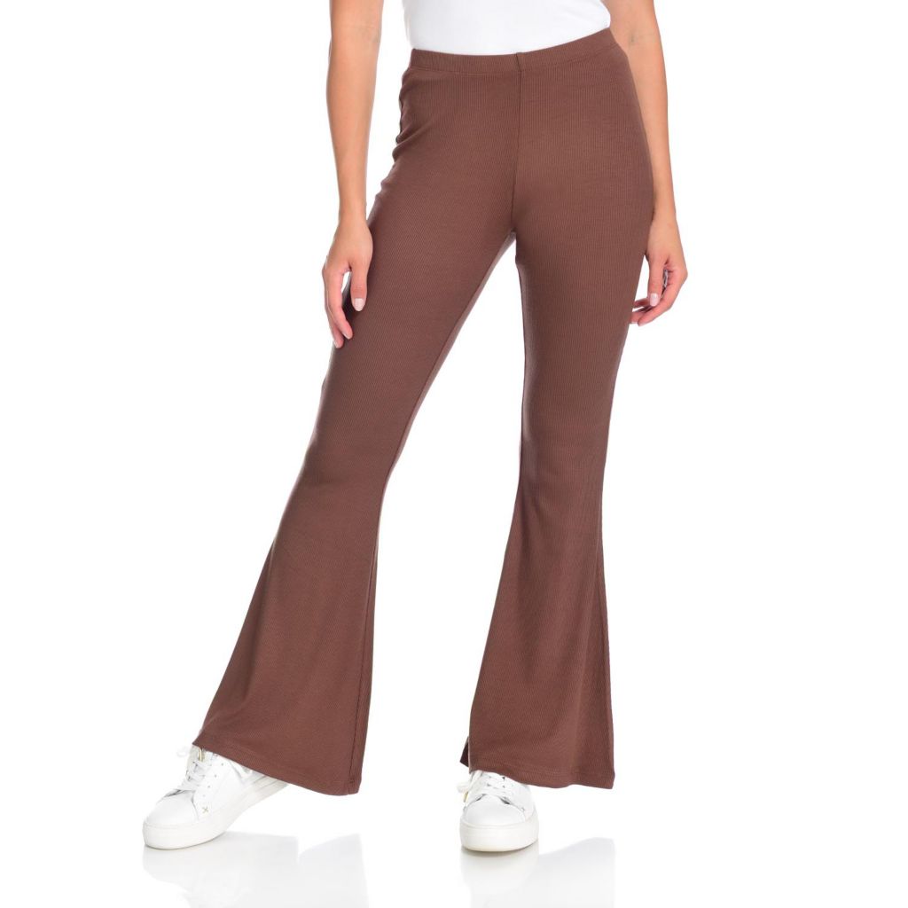 Zero Rise Rib Flare Leggings - Cocoa