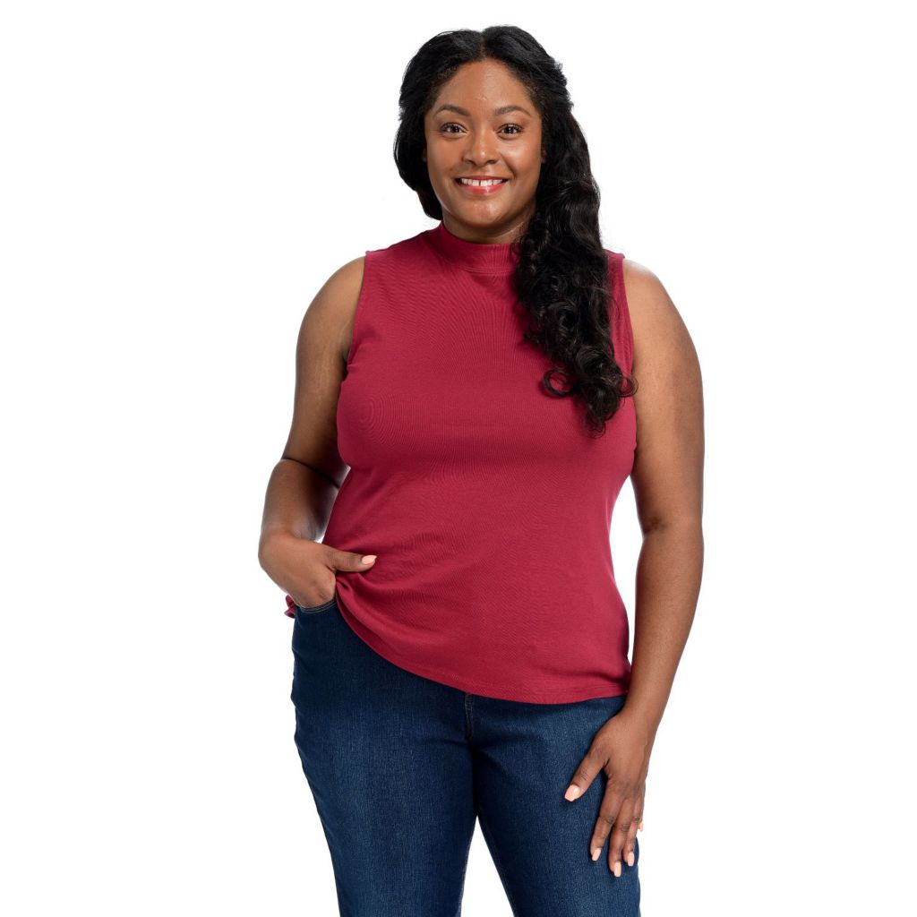 Christopher & Banks - Christopher & Banks Satin Trim Perfect Plus Size Tank  - ShopHQ