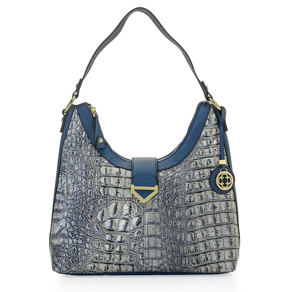 Madi Claire , Latoya , Croco Embossed , Leather Detailed , Hobo Bag