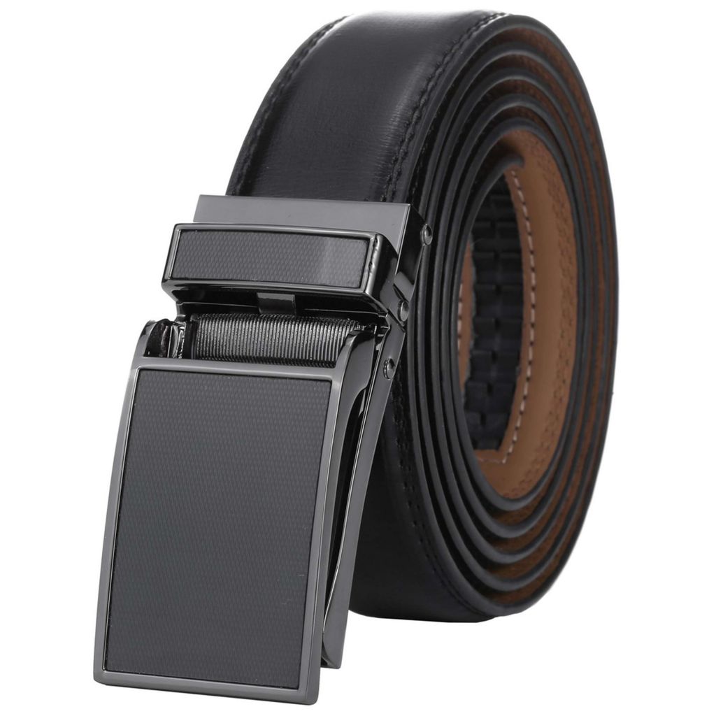 Mio Marino Men's Rhinestone Leather Ratchet Belt 