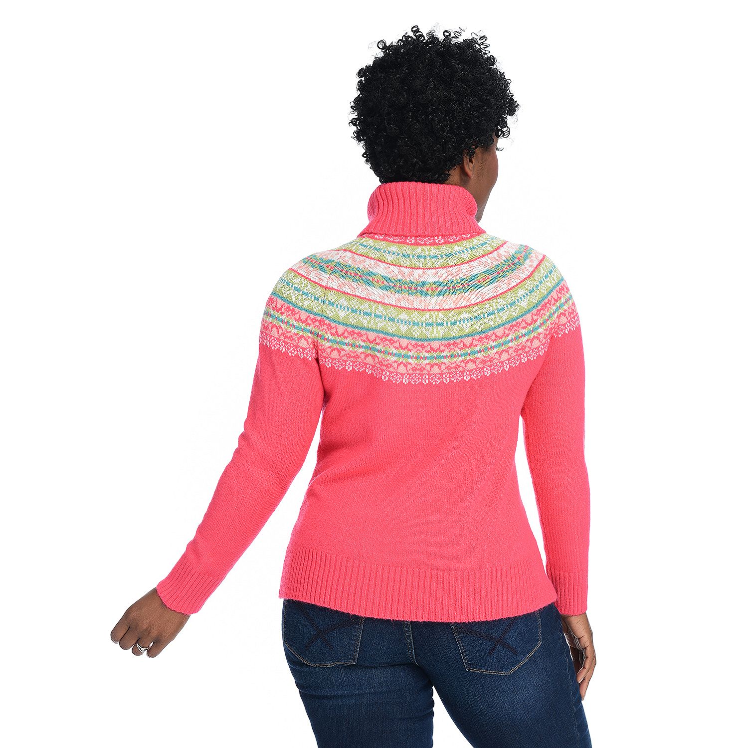 C&B Fair Isle Yoke Turtleneck Sweater