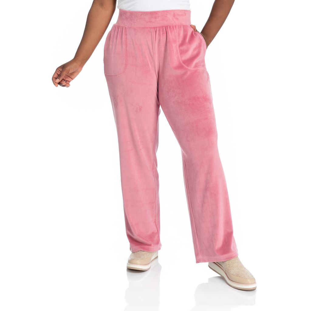 Elastic Waist Velour Relaxed Fit Trouser