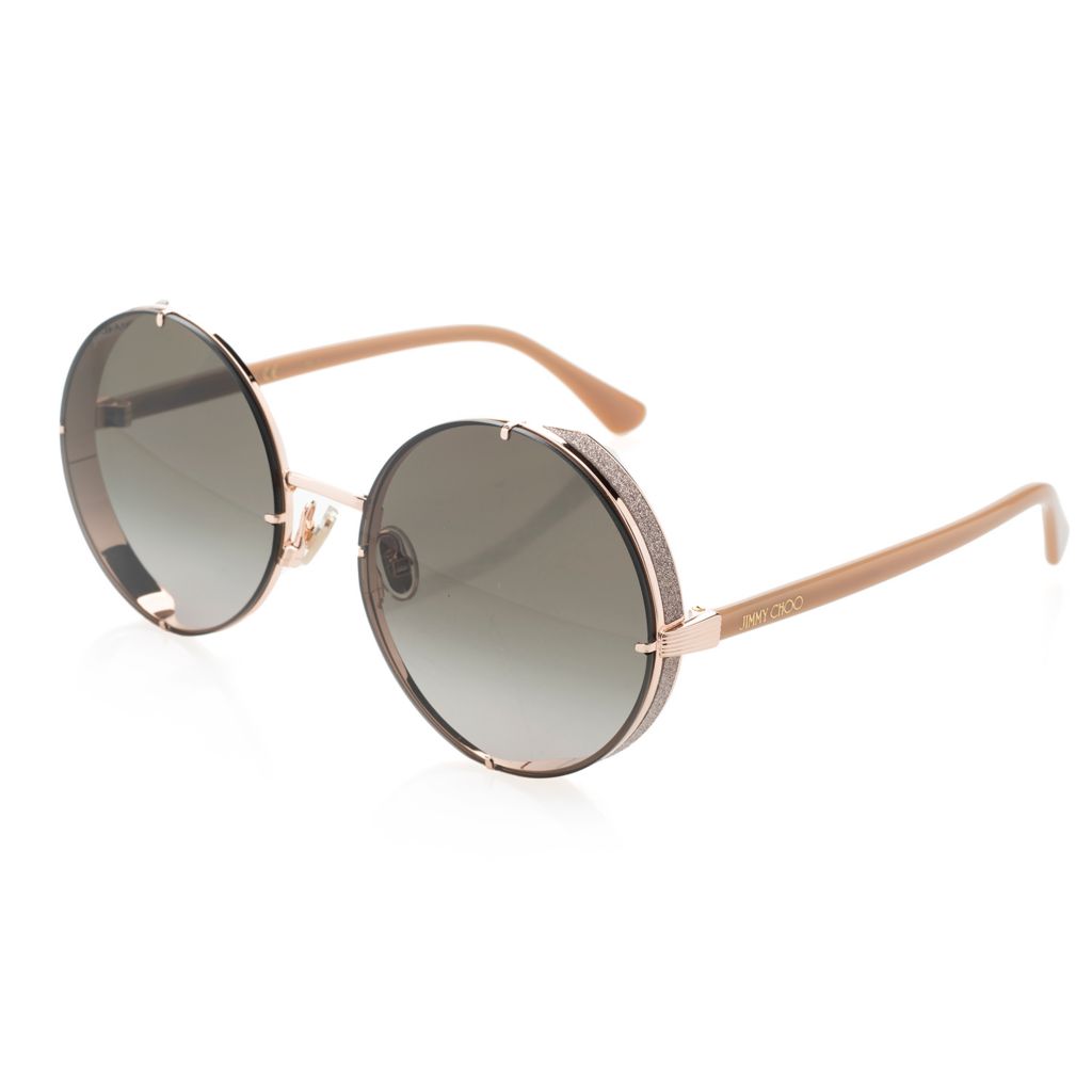 Jimmy Choo Unisex 58m Round Frame Sunglasses - ShopHQ.com