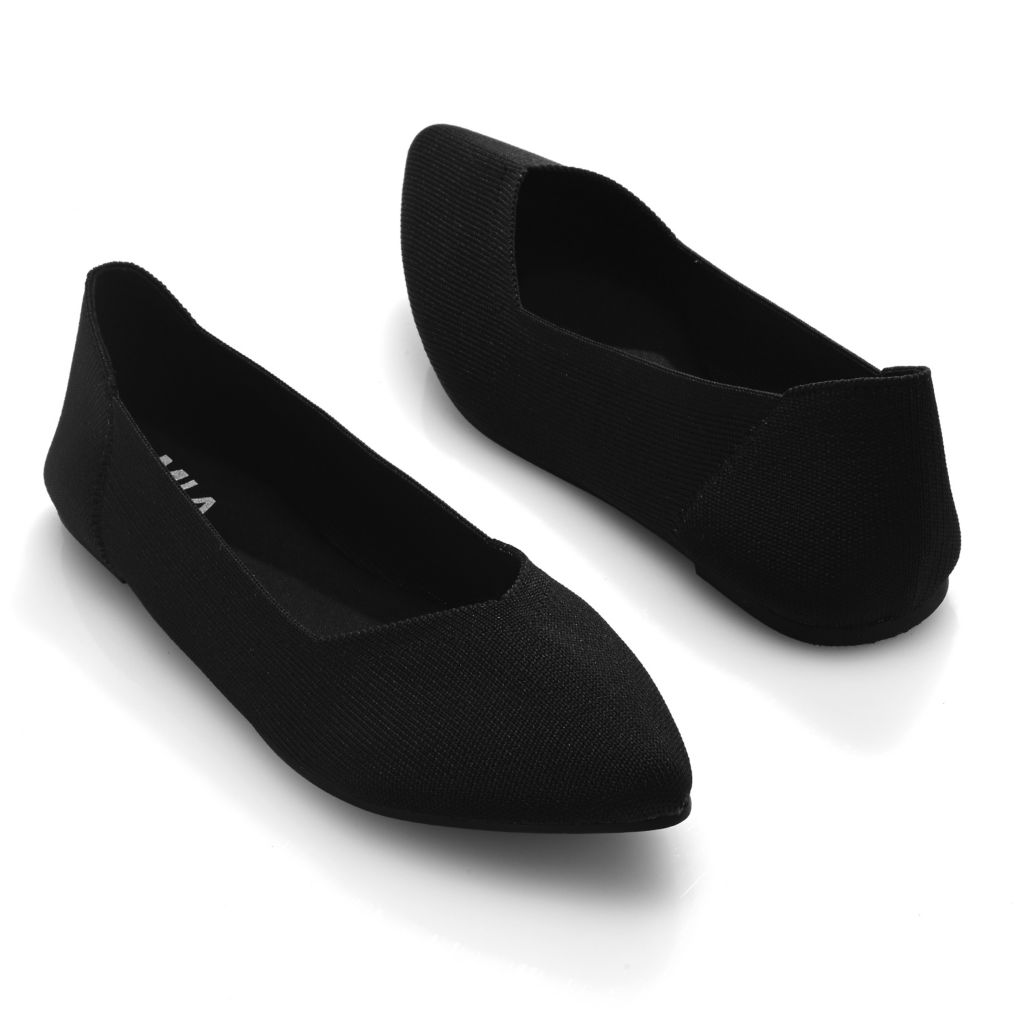 MIA Kerri Knit Slip on Pointed Ballet Flats