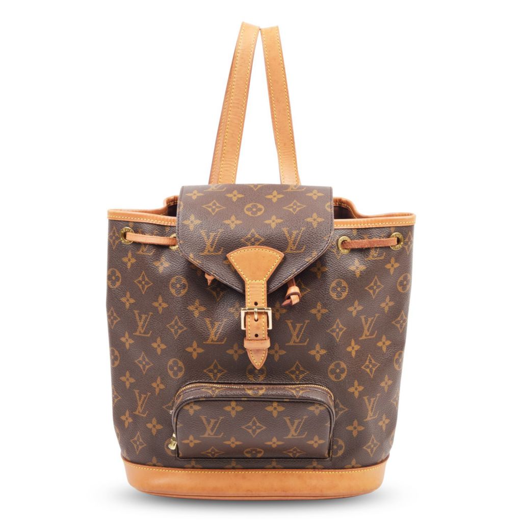 Louis Vuitton Montsouris Brown Gold Plated Backpack Bag (Pre-Owned)