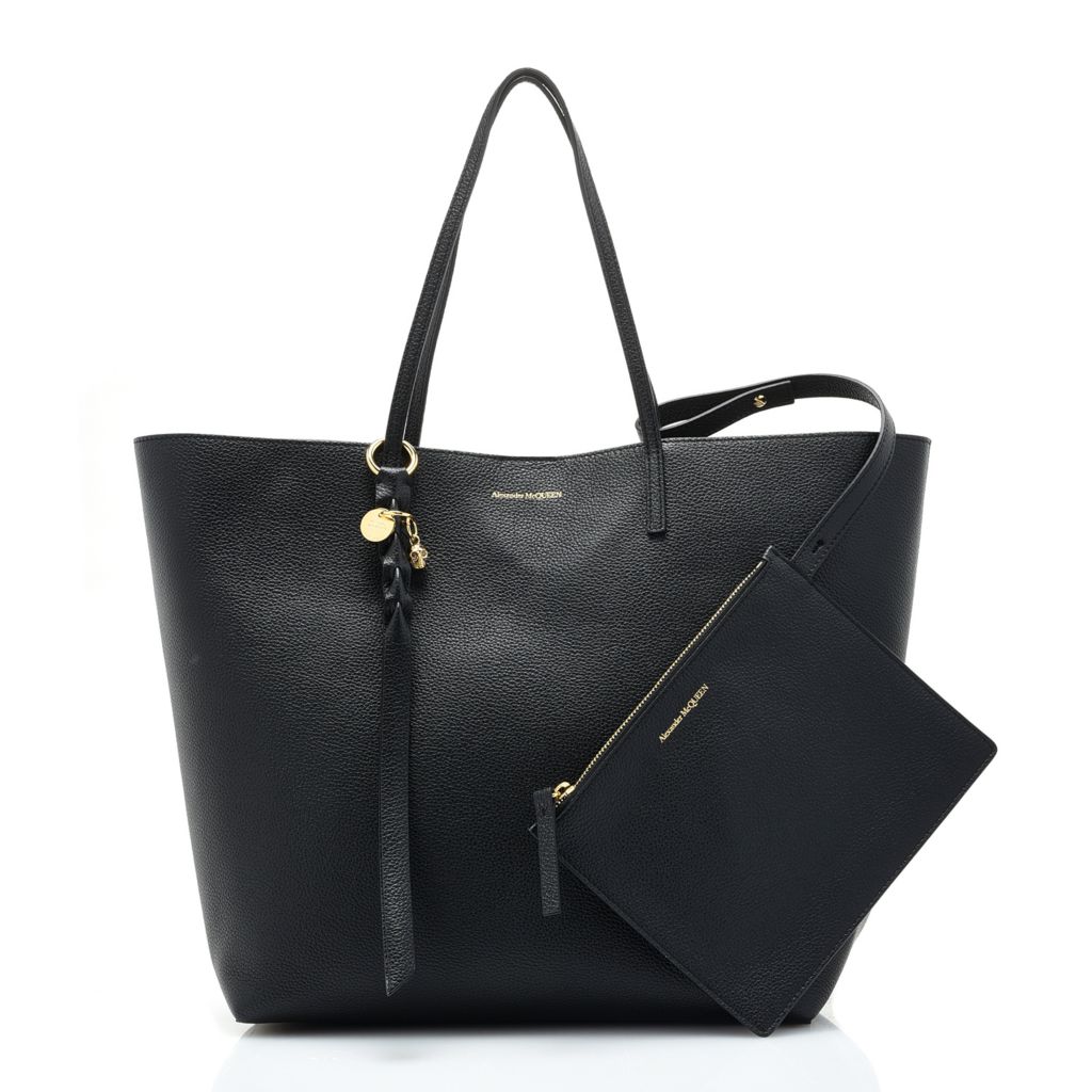As Is Alexander McQueen Skull Detailed Shopper Handbag ShopHQ