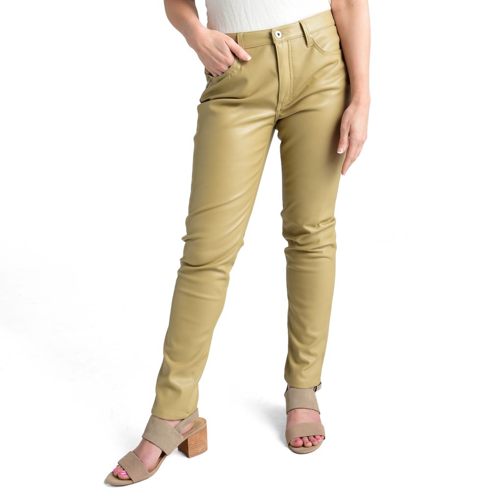 Kate & Mallory® Faux Leather Slim Leg Pants 