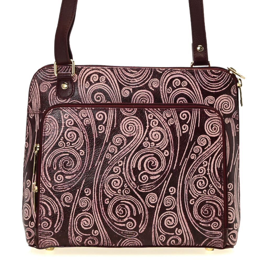 Hand Painted Leather Crossbody, Handbags