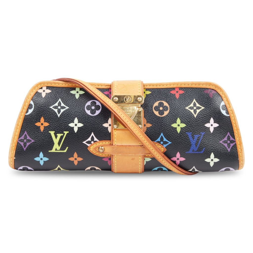 AUTHENTIC Louis Vuitton Shirley Clutch White Multicolor PREOWNED