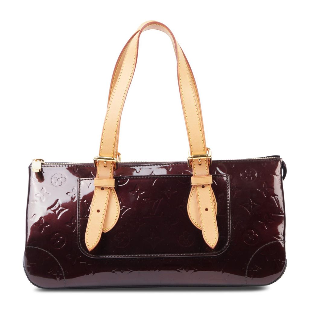 Authentic Louis Vuitton Vernis Mallory Square Shoulder Bag Red