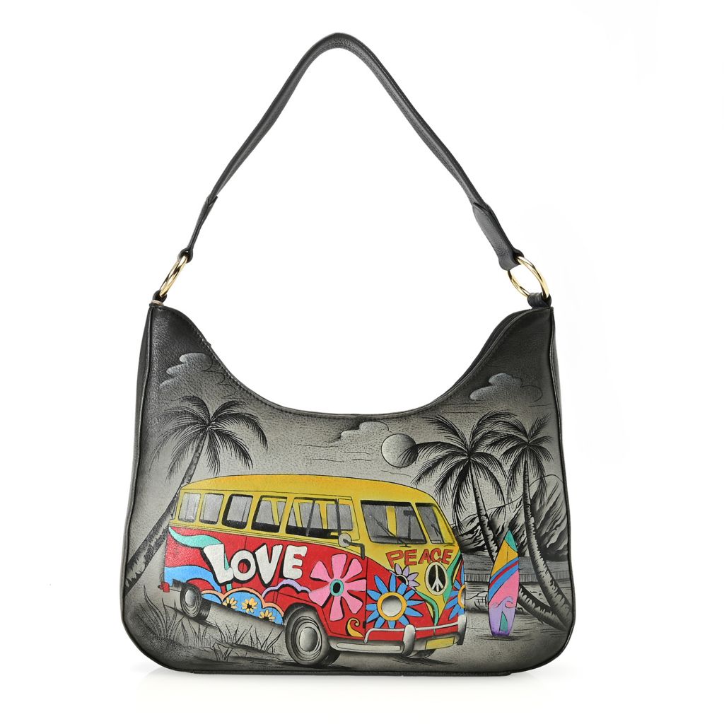 Anushcka Medium Cross Body Bag Handpainted Leather