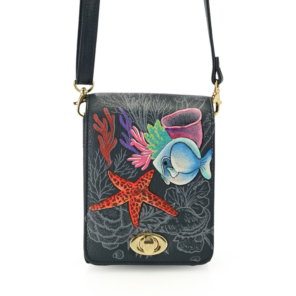 Anuschka Hand Painted Leather RFID Convertible Crossbody Bag