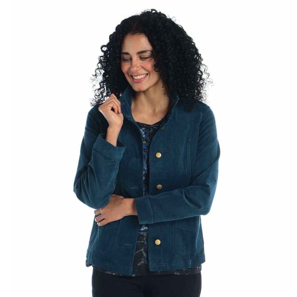 Womens navy corduroy outlet jacket