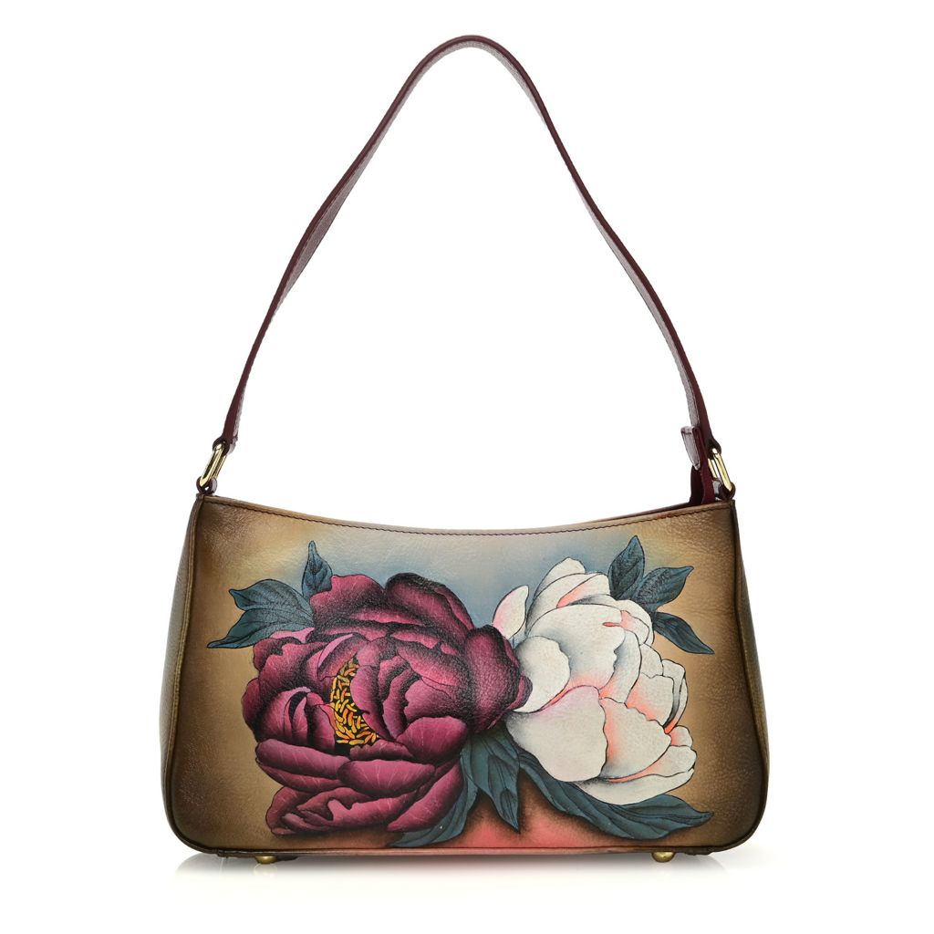 Anna by Anuschka Leather Hand Painted Medium Shoulder Hobo