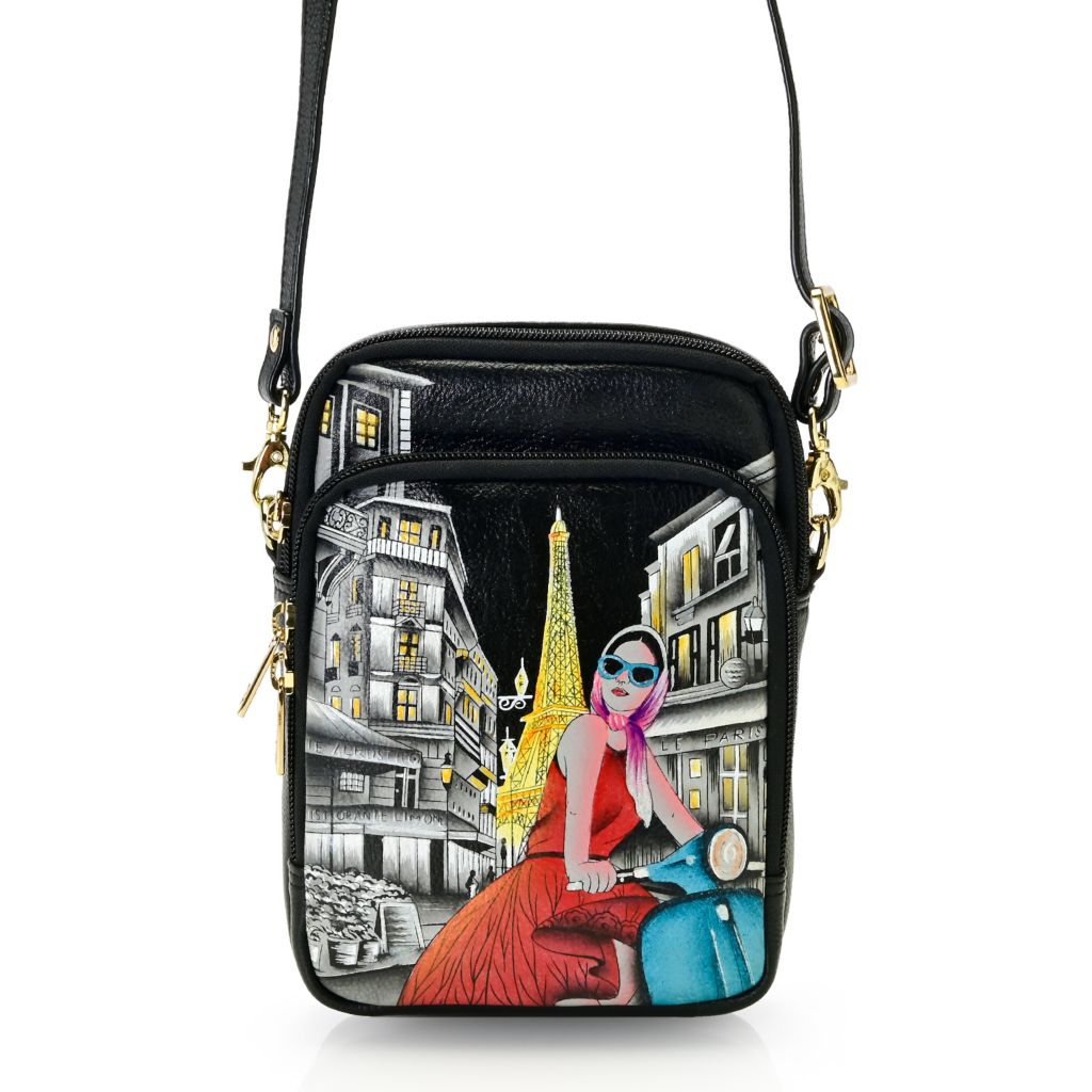 Hand Painted Leather Crossbody, Handbags