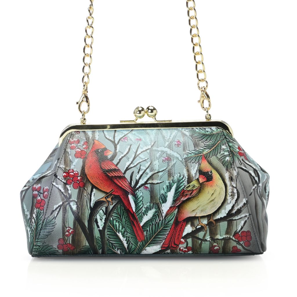 Anuschka Hand Painted Leather Frame Shoulder Bag