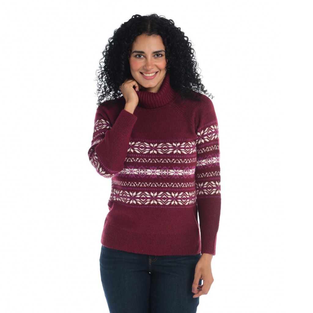 Christopher & Banks - C&B Fair Isle Turtleneck Sweater - ShopHQ