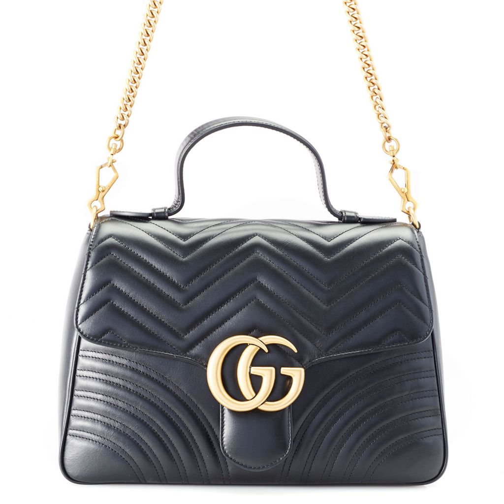 Gucci GG Marmont Leather Top Handle Bag 