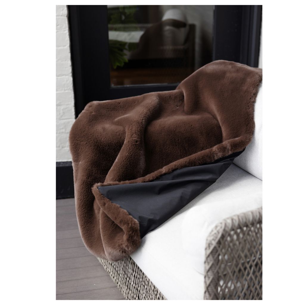 Black Mink Faux Fur Throw Blanket by Fabulous Furs