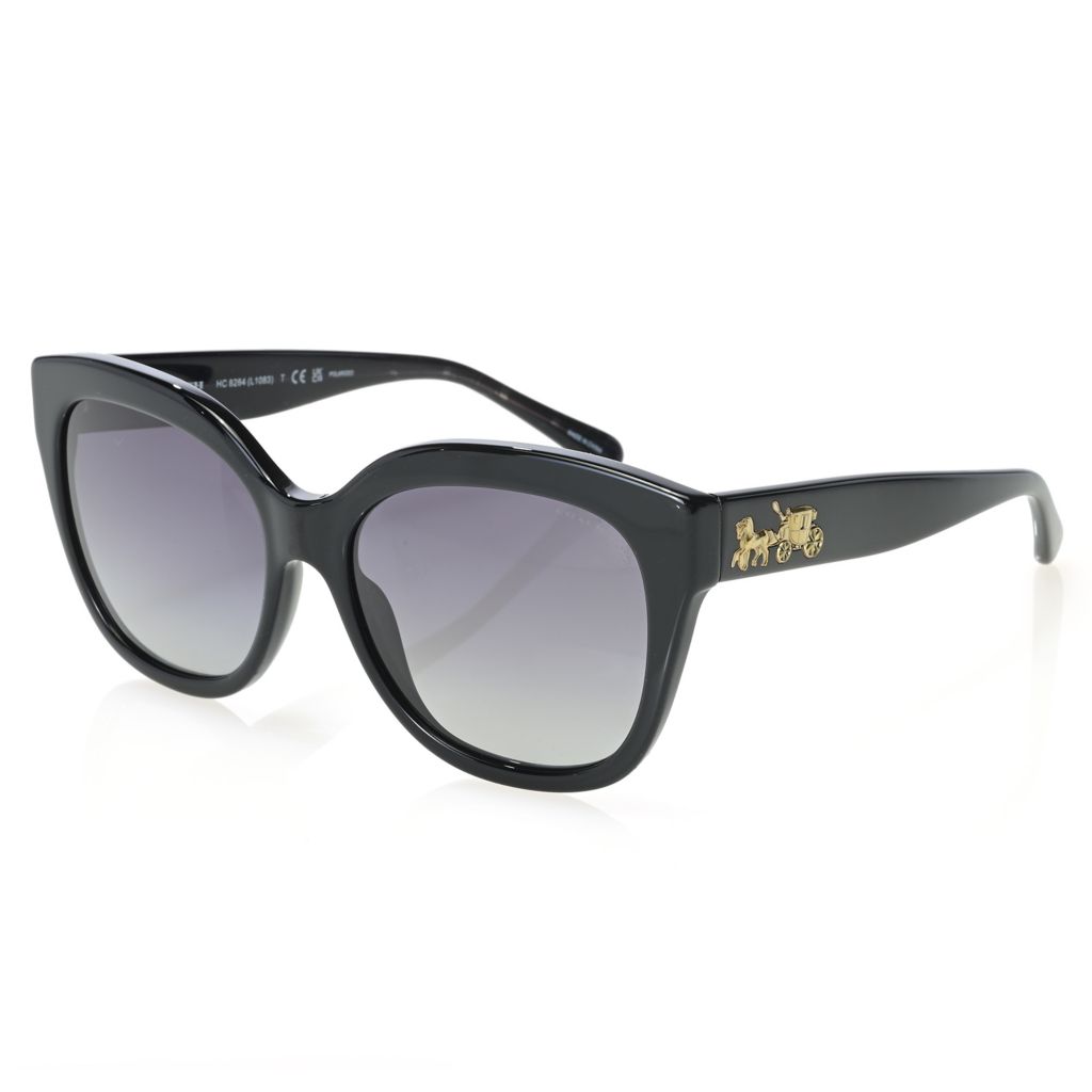 Coach 56mm hot sale round sunglasses