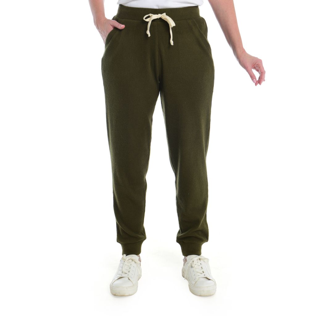 Theo & Spence Velour Tapered Ankle Jogger Pants 