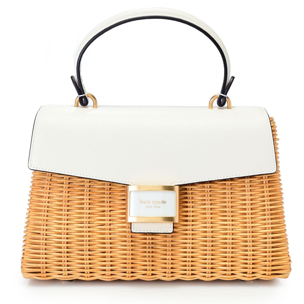 Kate Spade , Katy , Wicker , Medium , Top Handle Bag