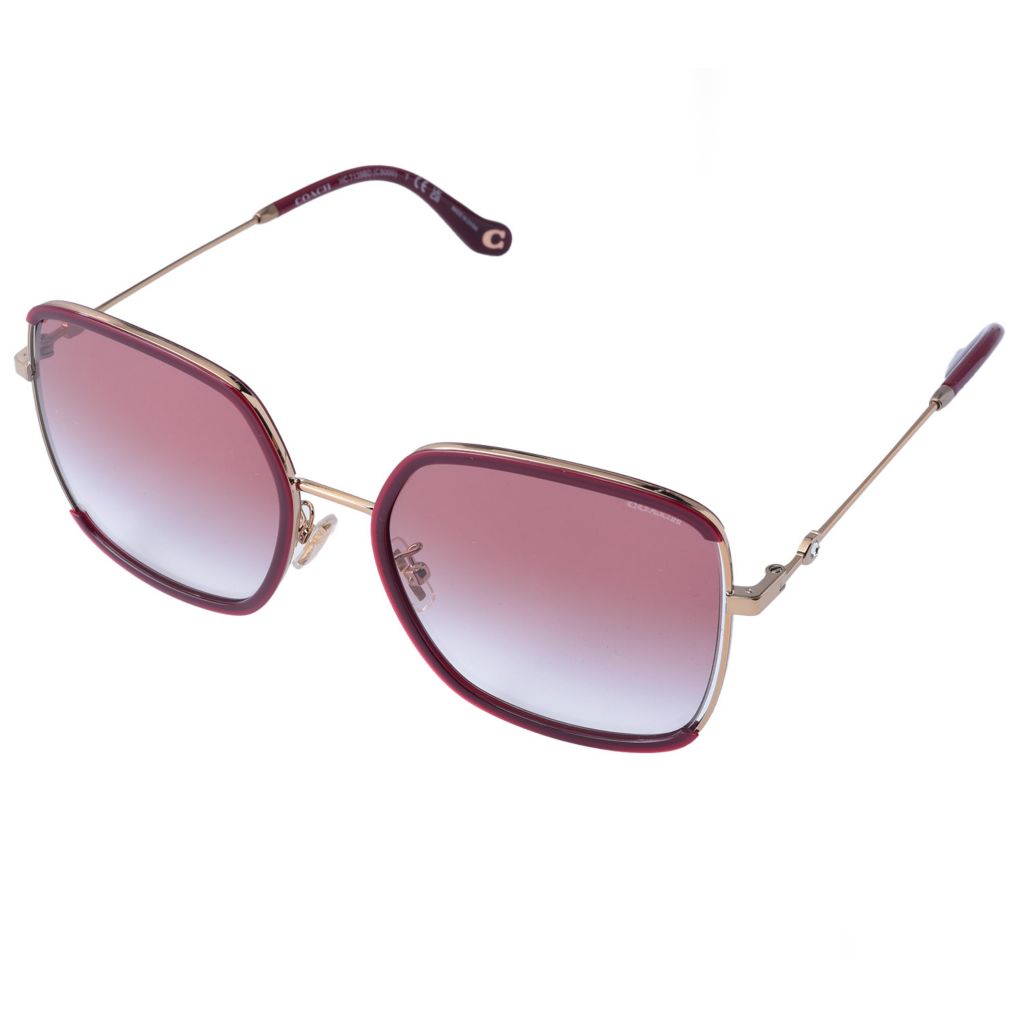 Coach 58mm Oversized Square Frame Sculpted Signature Sunglasses