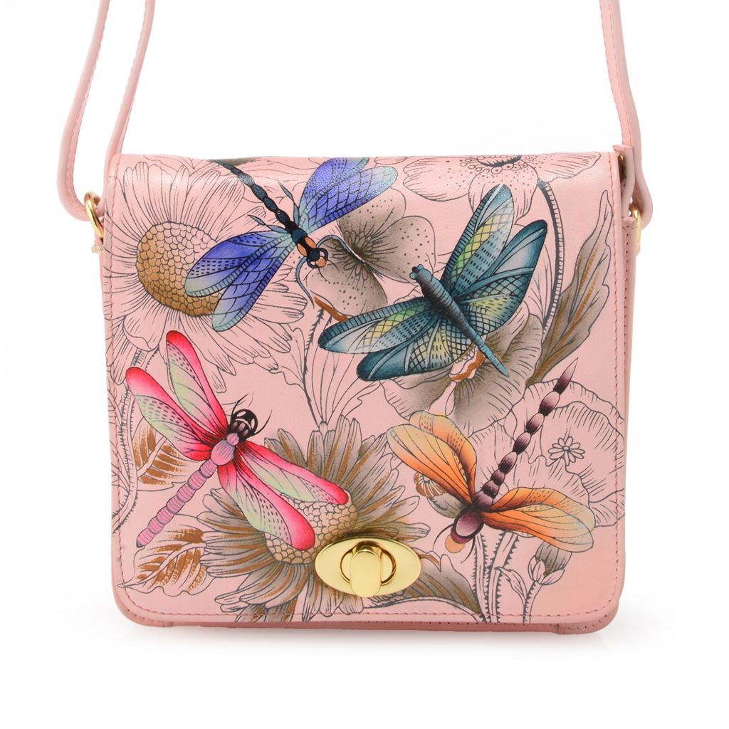 Anuschka Leather Handpainted Small Crossbody Bag hot