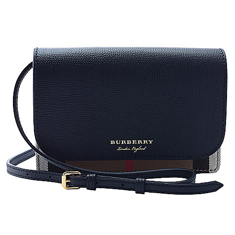Burberry Hampshire Leather Crossbody Bag - ShopHQ.com Burberry Hampshire Leather Crossbody Bag - ShopHQ.com