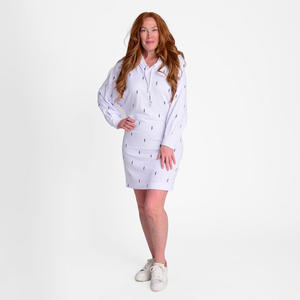 Theo Spence French Terry Knit Hoodie Lounge Dress